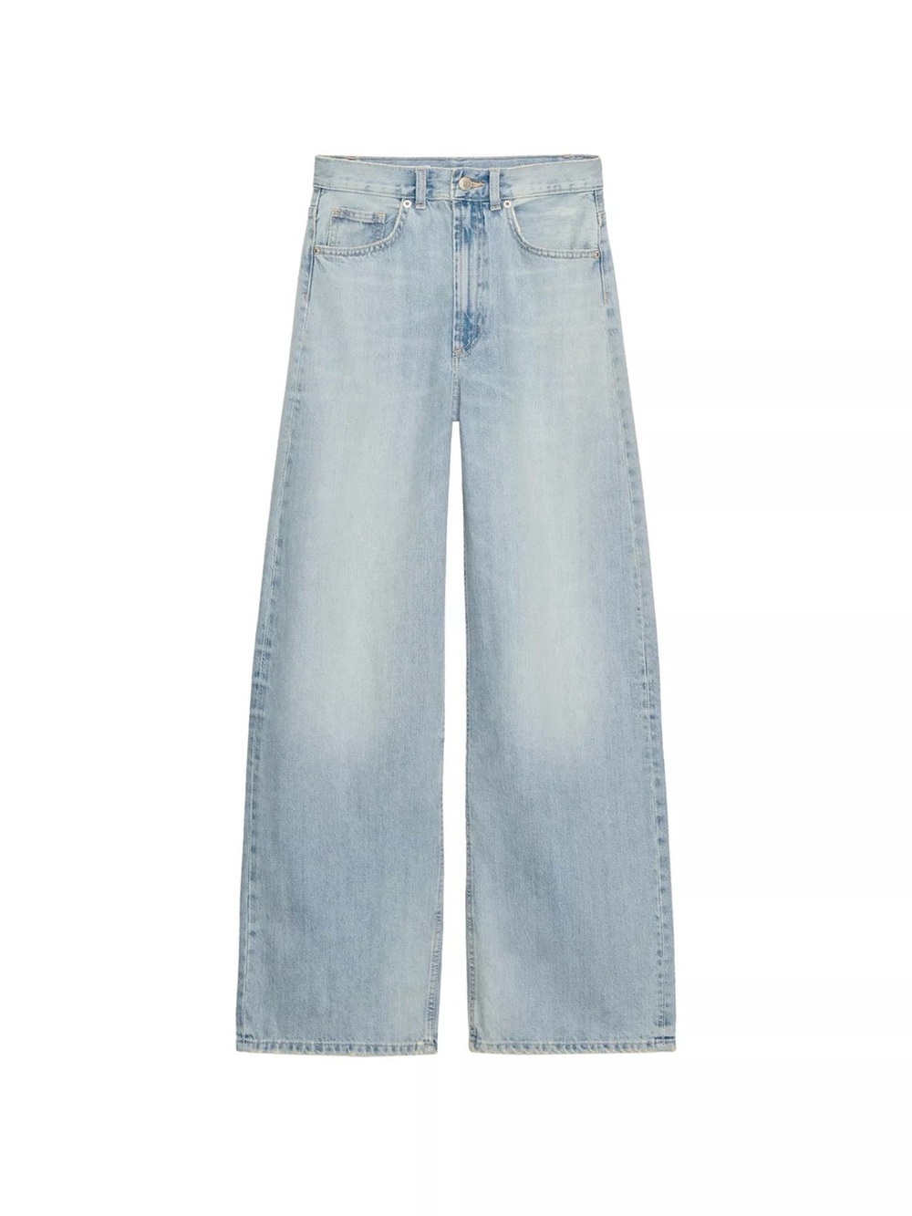 Zara Pale Blue Wide-Leg Denim Jeans